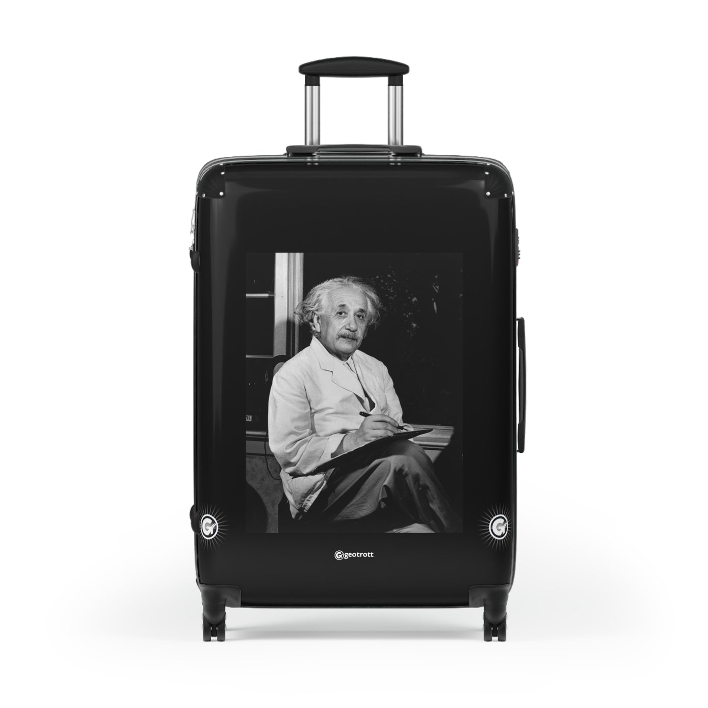 Albert Einstein two days before turning 65  20TH CENTURY Photos Luggage Bag Rolling Suitcase Spinner