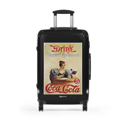 Drink Delicious Refreshing Coca-Cola Vintage Posters Retro Ad Luggage Bag Rolling Suitcase Spinner