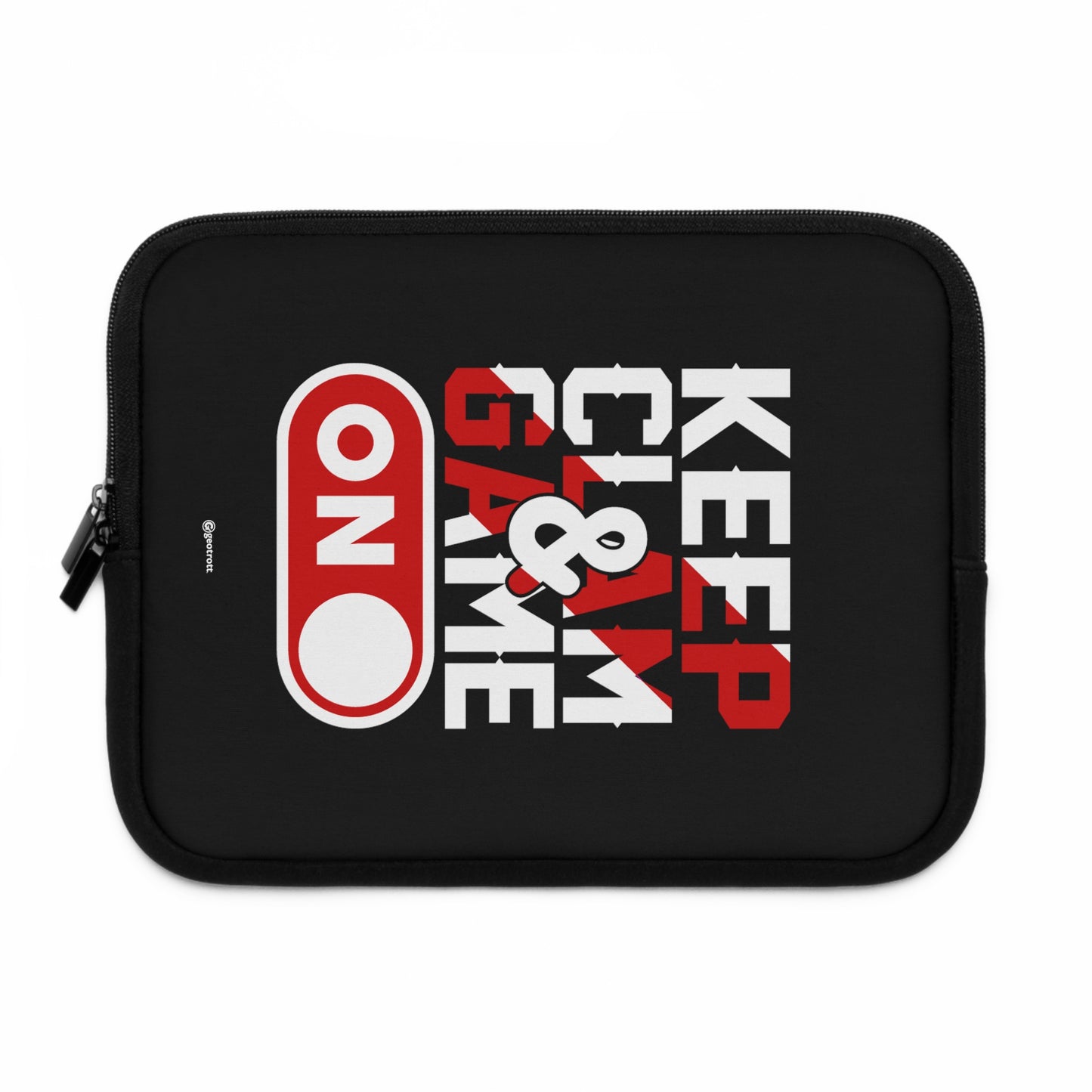 Funda para portátil ligera y suave de neopreno con el logo de Keep Calm Game ON Gamer Gaming