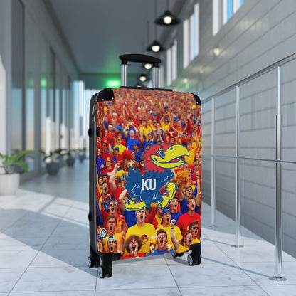 Kansas University Jayhawks College Team Luggage Bag Rolling Suitcase Travel Accessories