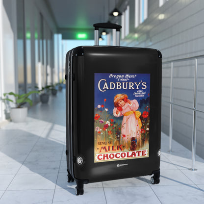 Are you there I want Cadbury's Chocolate Vintage Posters Retro Ad Luggage Bag Rolling Suitcase Spinner