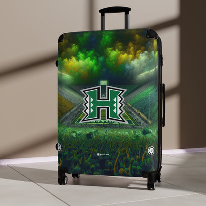 The Hawaii University Mānoa Rainbow Warriors Team Luggage Bag Rolling Suitcase Spinner