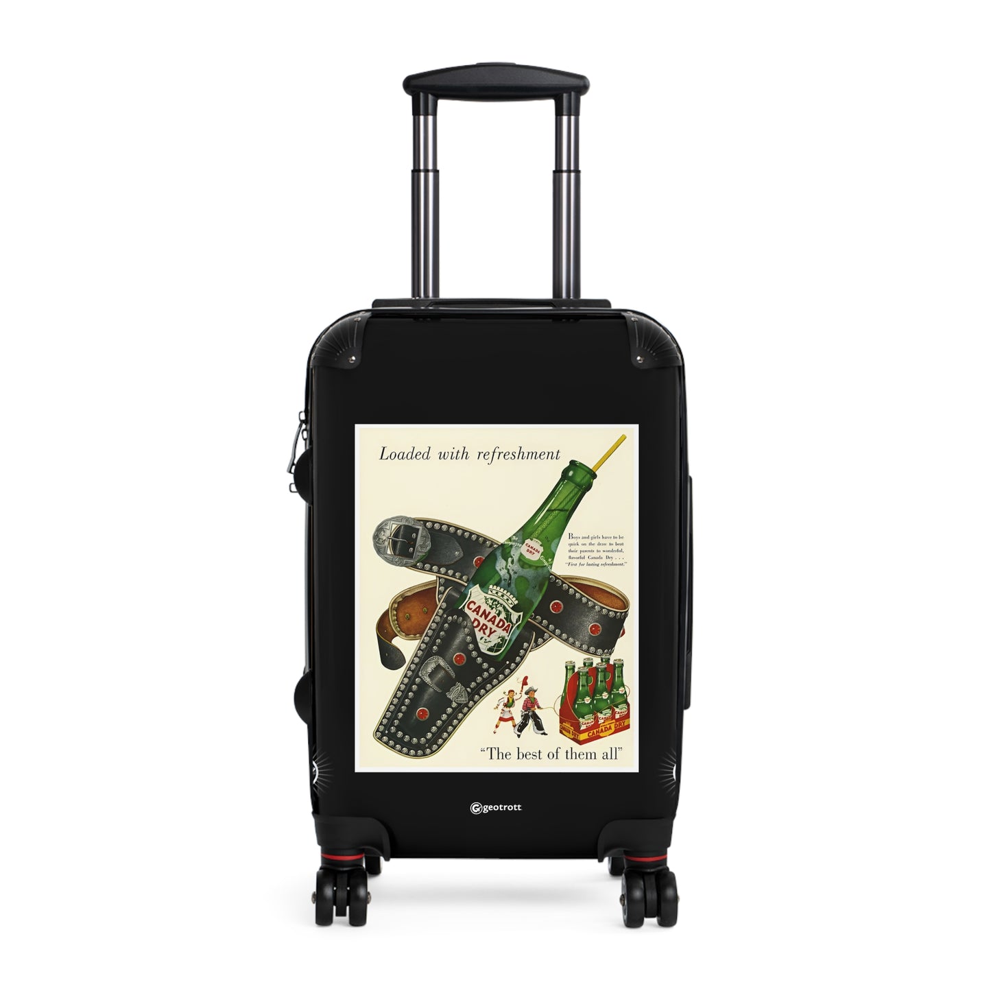 Canada Dry Club Soda Sparking Water Vintage Posters Retro Ad Luggage Bag Rolling Suitcase Spinner