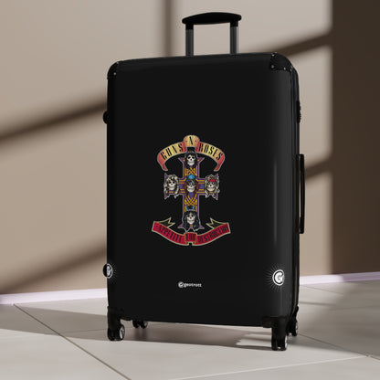 Guns and Roses Appetite for Destruction Eighties Music Album Luggage Bag Rolling Suitcase Spinner