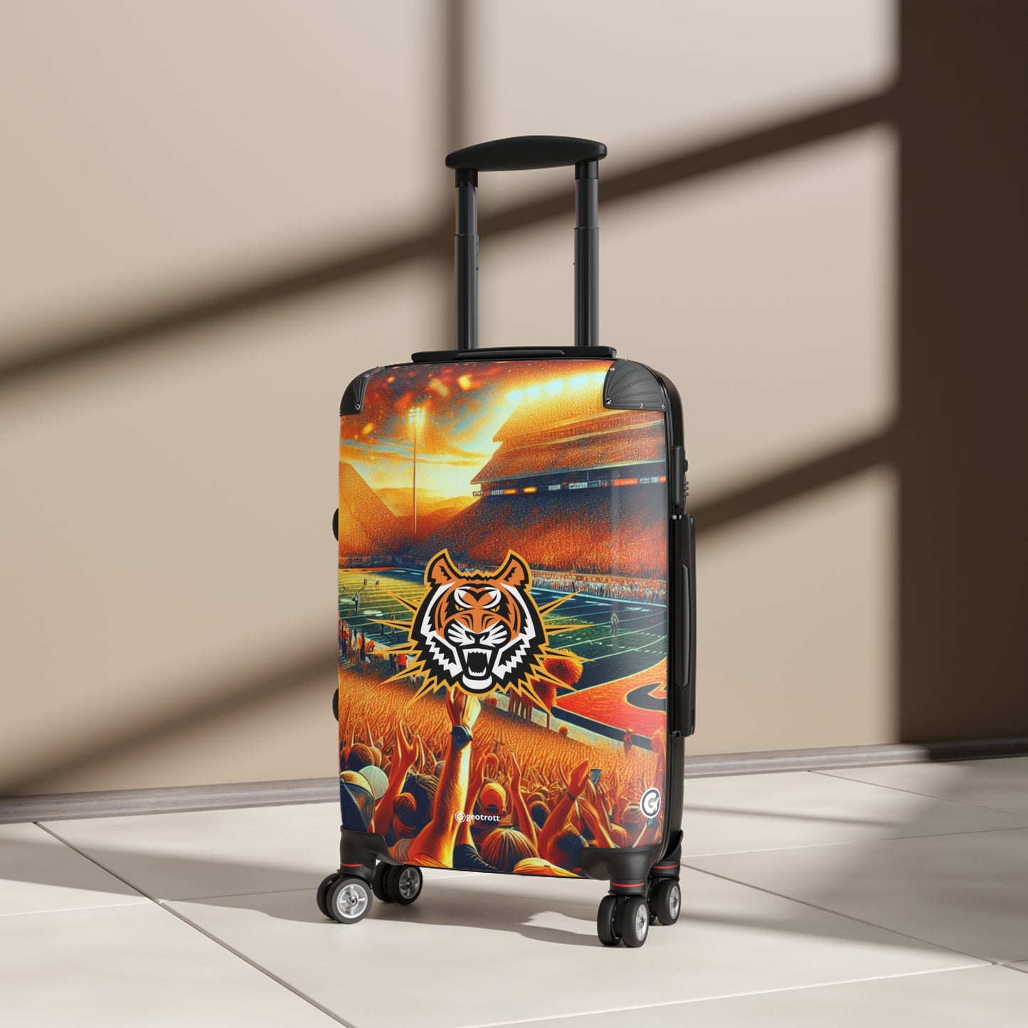 Idaho State College Bengals Football Luggage Bag Rolling Suitcase Spinner