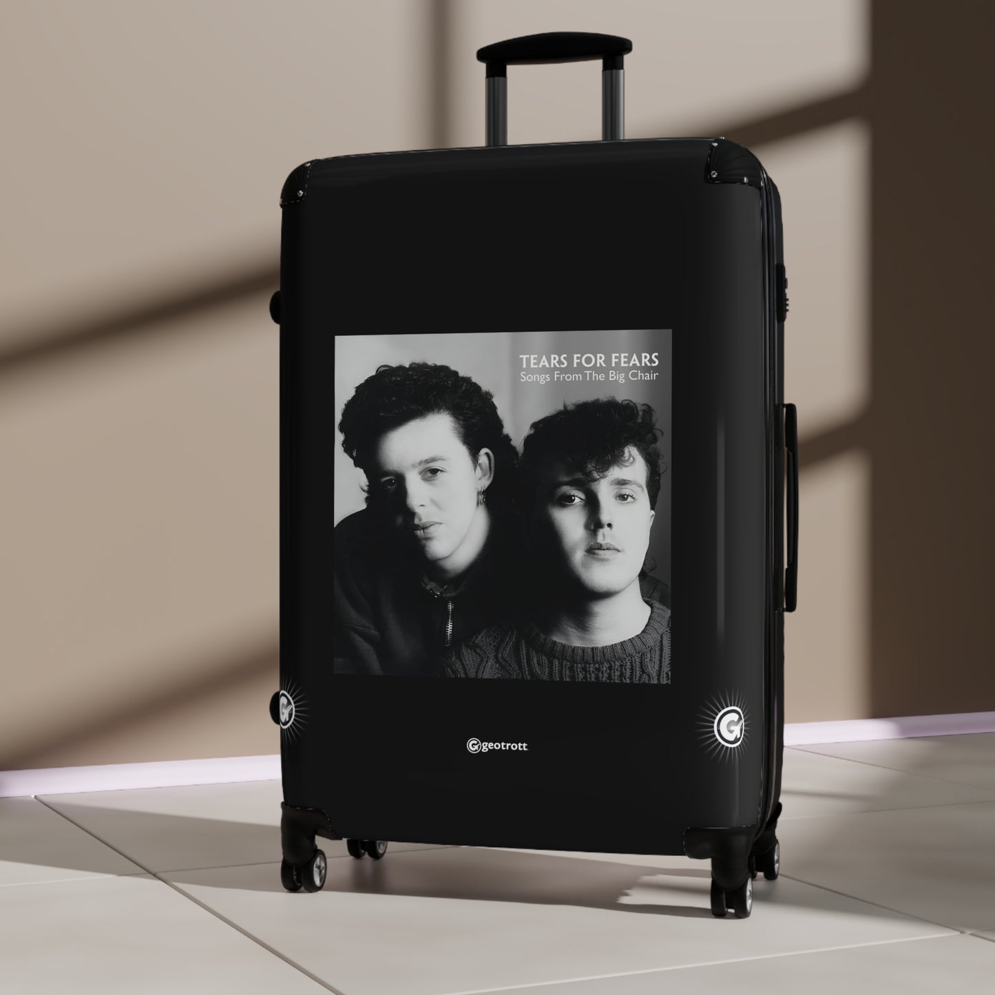 Tears from Fears Songs From the Big Chair Eighties Music Album Luggage Bag Rolling Suitcase Spinner