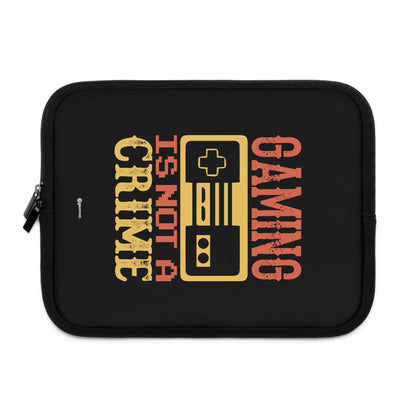 Gaming is not a Crime 3 Gamer Gaming Lightweight Smooth Neoprene Laptop Sleeve