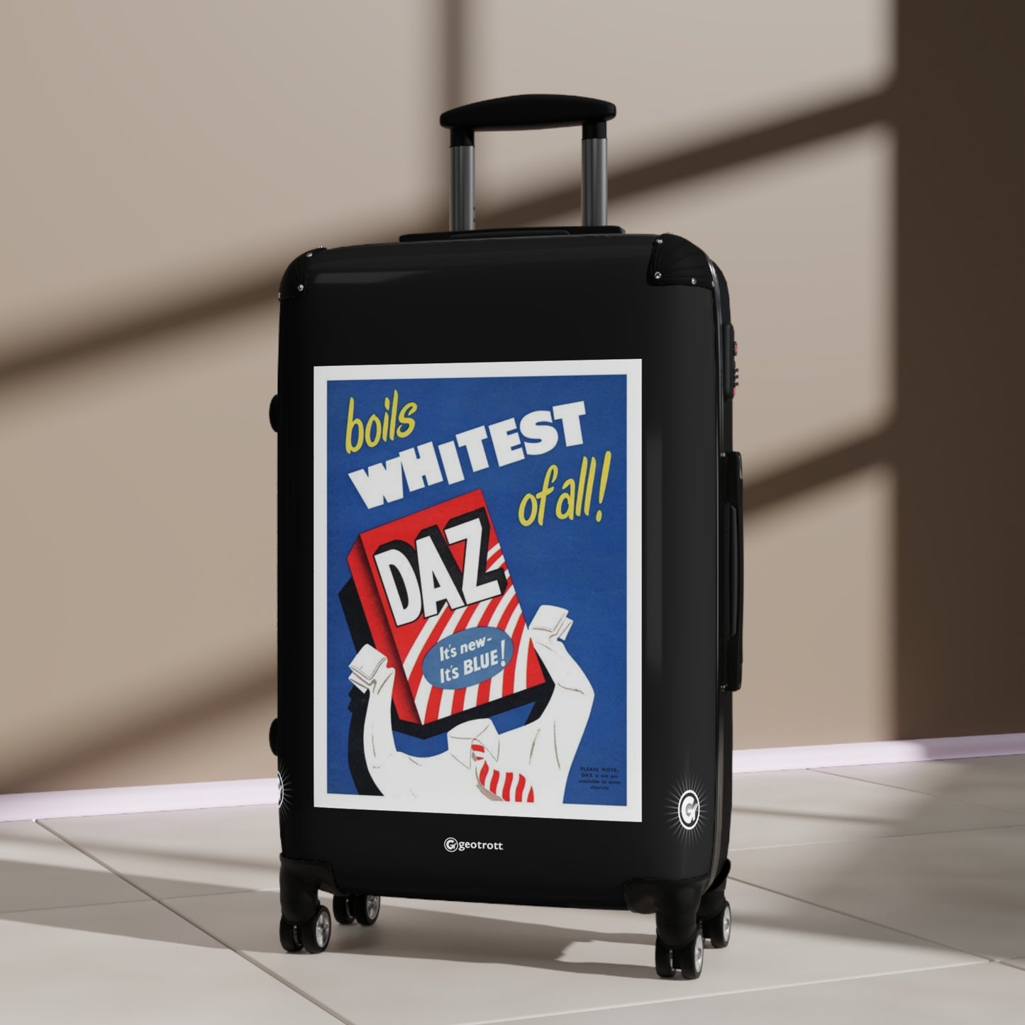 Daz 1950s Uk Washing Powder Products Vintage Posters Retro Ad Luggage Bag Rolling Suitcase Spinner