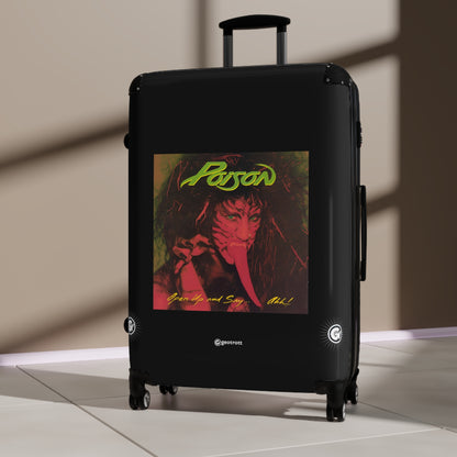 Poison Open up and Say Ahh Eighties Music Album Luggage Bag Rolling Suitcase Spinner