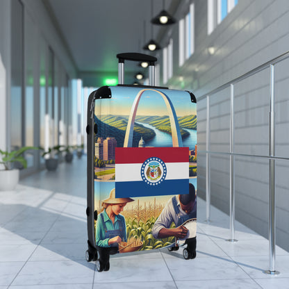 Missouri USA STATE FLAGS Luggage Bag Rolling Suitcase Travel Accessories