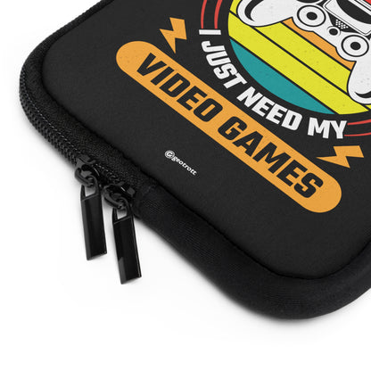 I don't need Therapy I just need my Video Games Gamer Gaming Lightweight Smooth Neoprene Laptop Sleeve