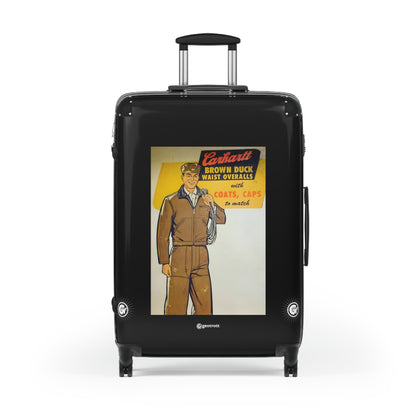 Brown Duck Waist Overalls Carhartt Vintage Posters Retro Ad Luggage Bag Rolling Suitcase Spinner