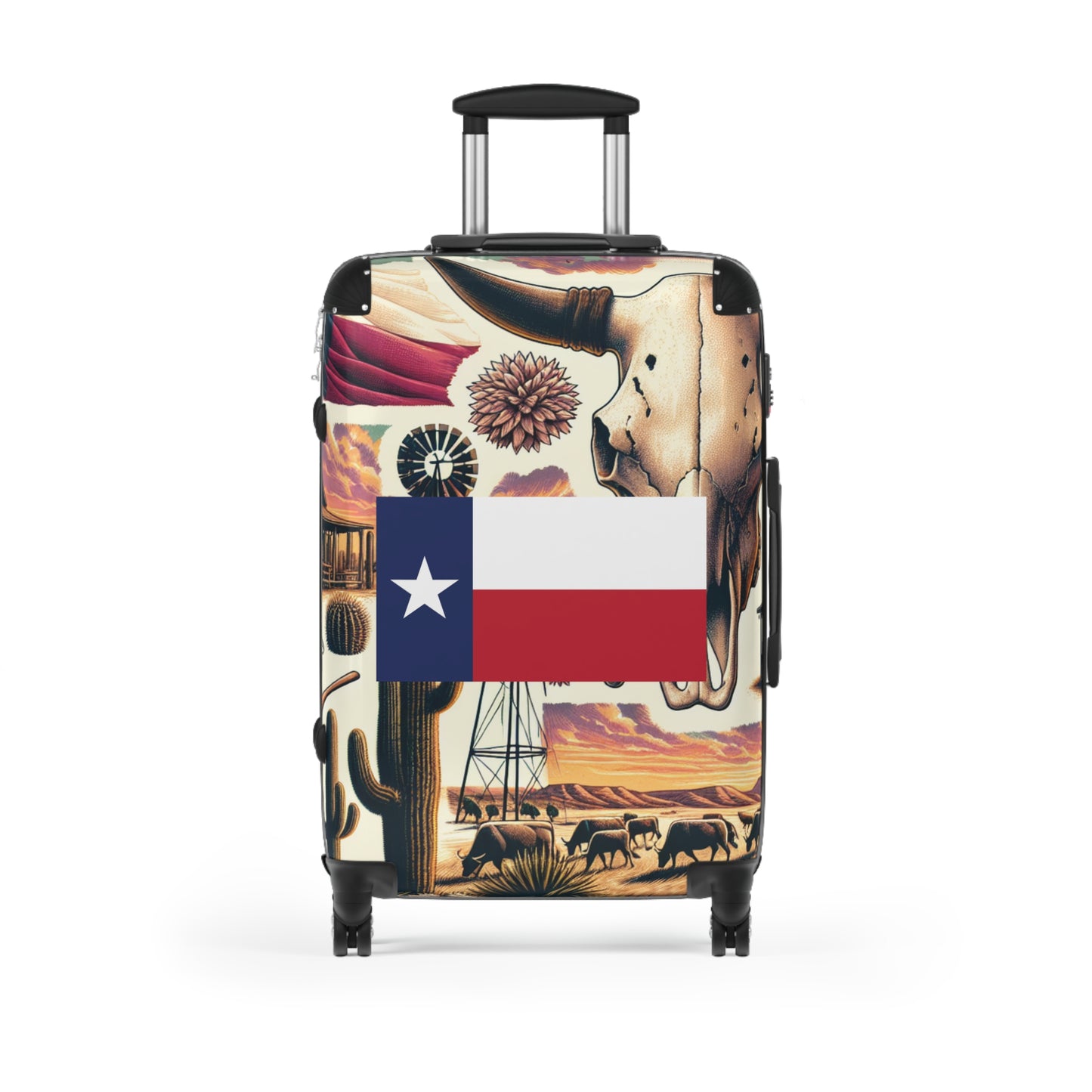 TEXAS USA STATE FLAGS Luggage Bag Rolling Suitcase Spinner