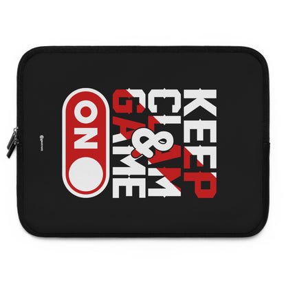 Funda para portátil ligera y suave de neopreno con el logo de Keep Calm Game ON Gamer Gaming