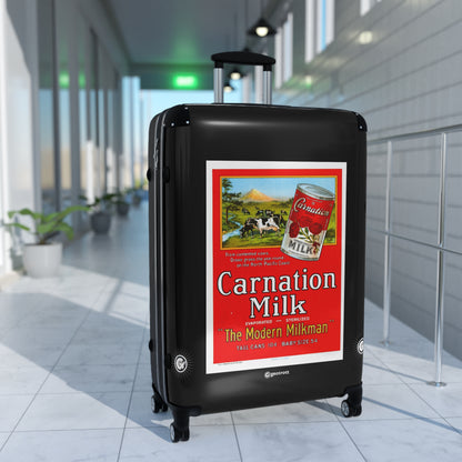 The Modern Milkman Carnation Milk Vintage Posters Retro Ad Luggage Bag Rolling Suitcase Spinner