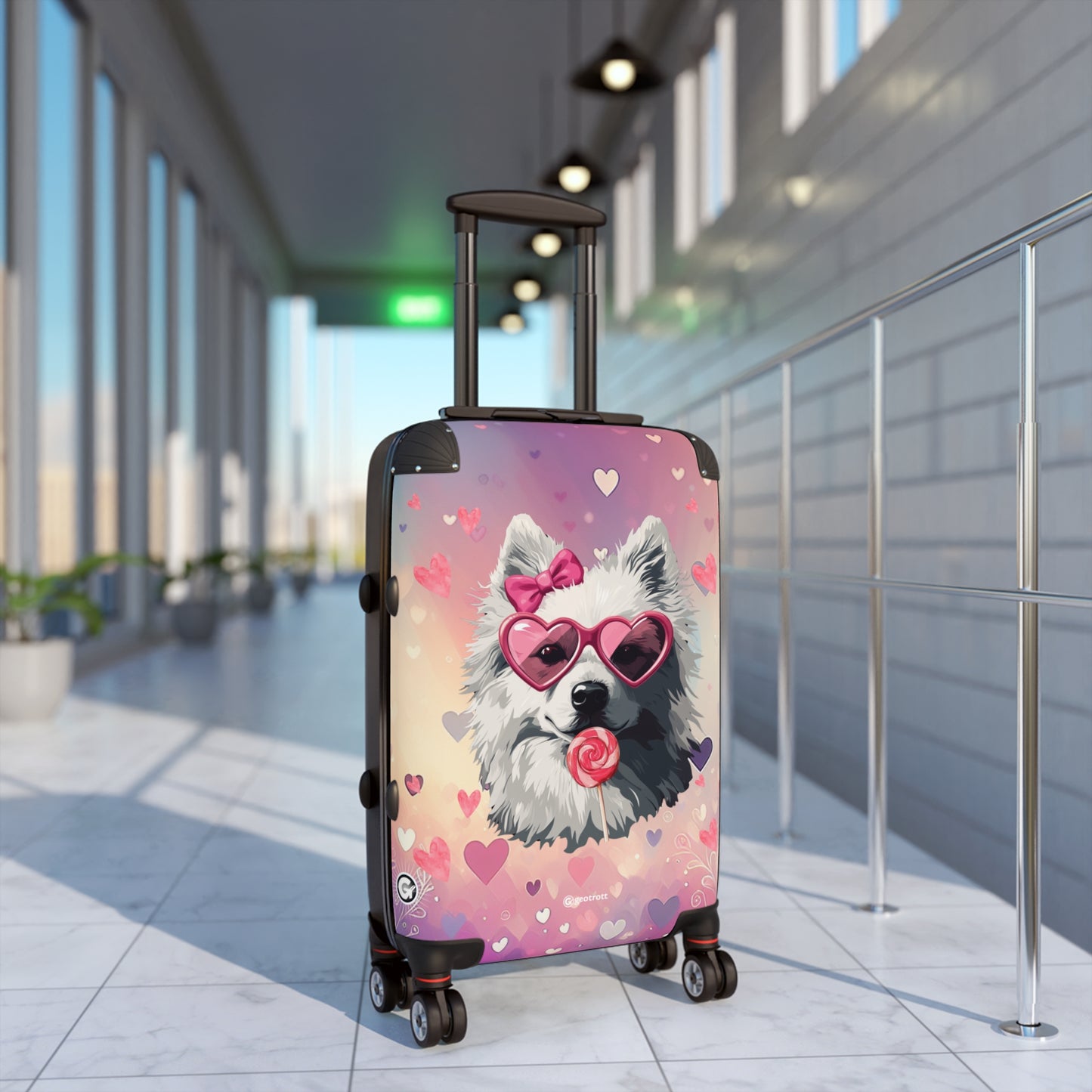 Sweet & Stylish: The Ultimate Pup Lover’s Statement Luggage Bag Rolling Suitcase Spinner