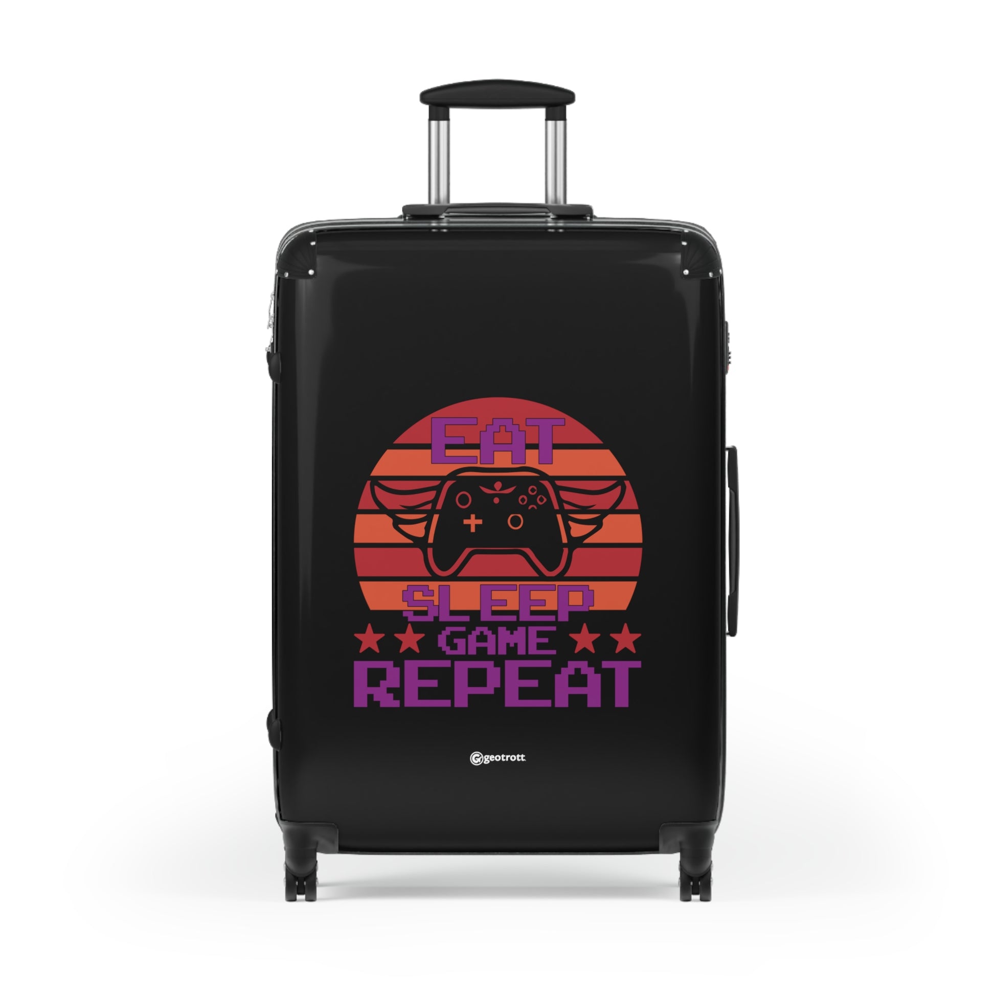 Eat Sleep Game Repeat 4 Gamer Gaming Suitcase-Bags-Geotrott