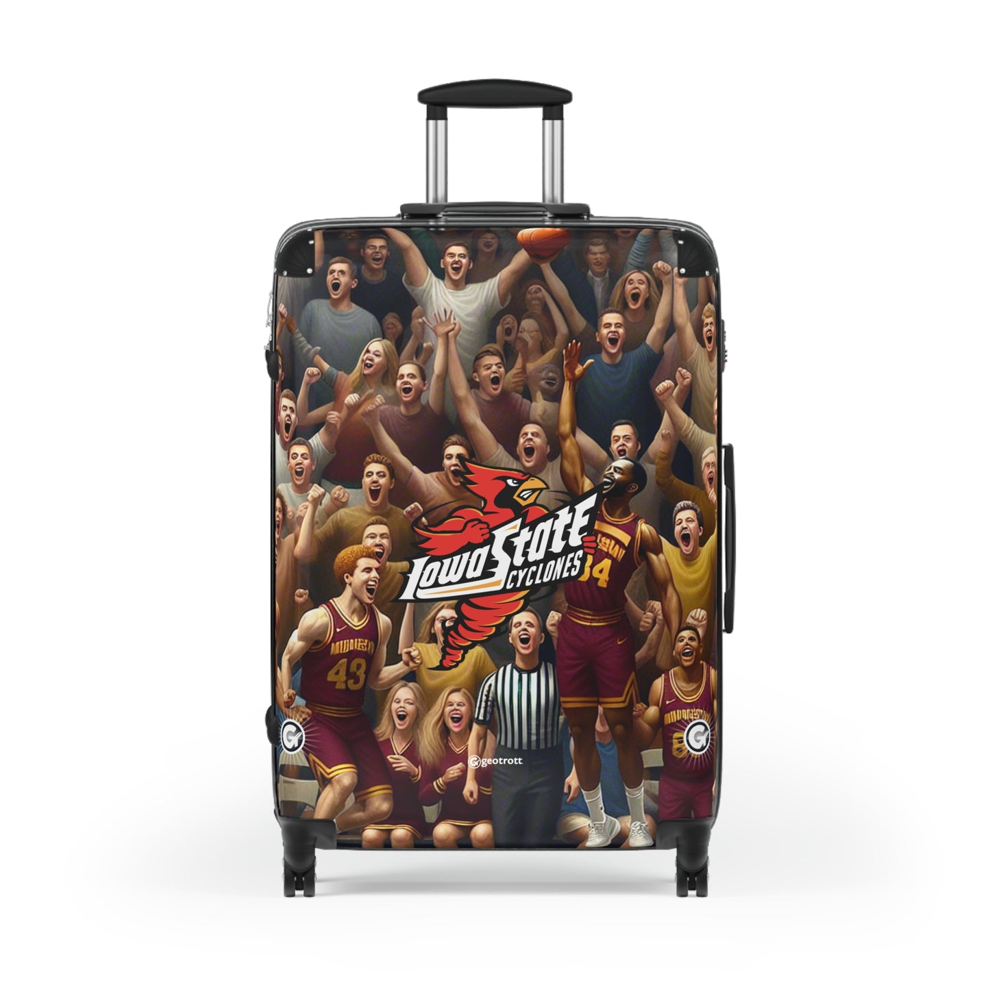 Iowa State Cyclones Men's Basketball Team Luggage Bag Rolling Suitcase Spinner