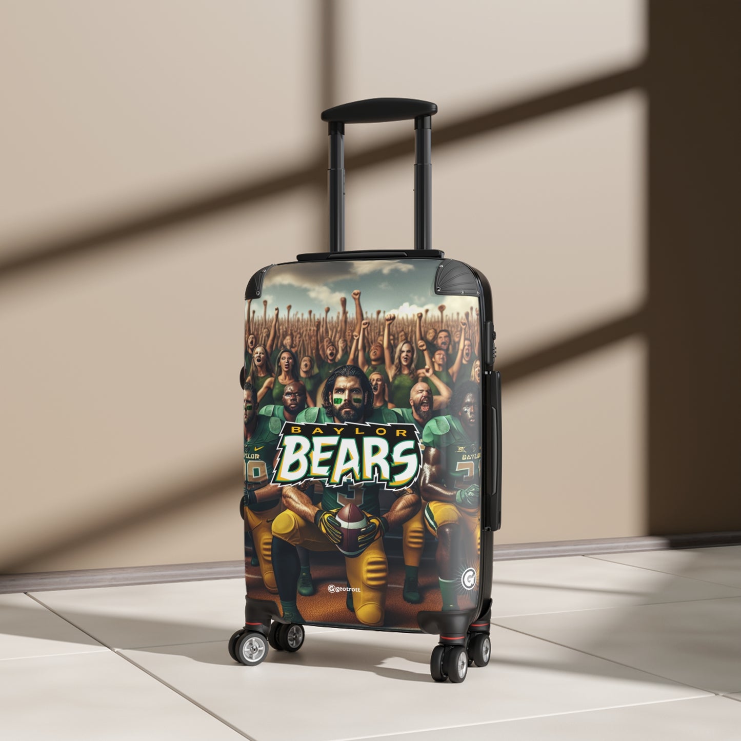 Baylor University Bears Football Team Luggage Bag Rolling Suitcase Spinner