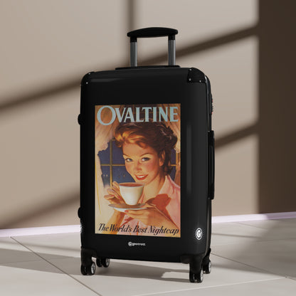 Ovaltine Cocoa The Worlds Best Nightcap Vintage Posters Retro Ad Luggage Bag Rolling Suitcase Spinner