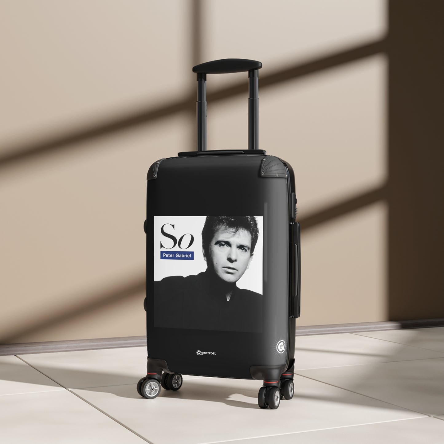 Peter Gabriel So Eighties Music Album Luggage Bag Rolling Suitcase Spinner