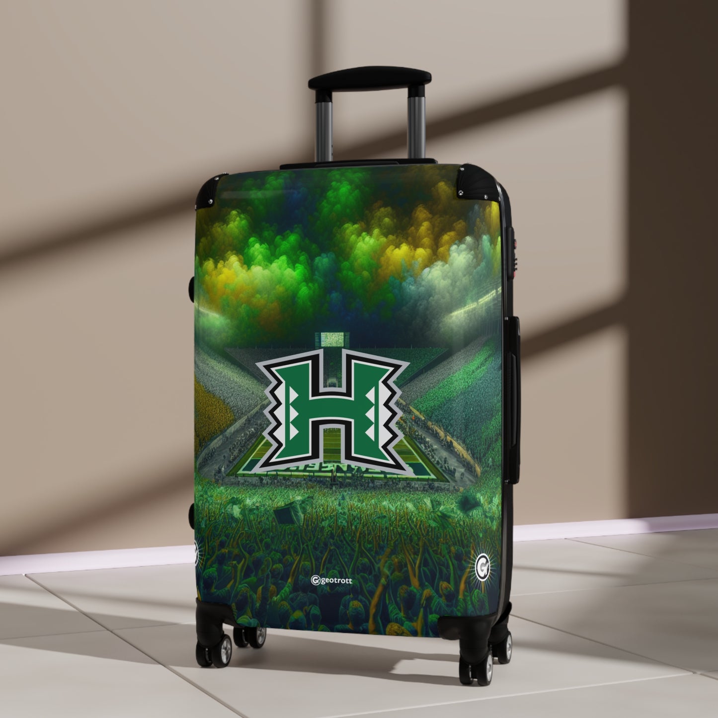 The Hawaii University Mānoa Rainbow Warriors Team Luggage Bag Rolling Suitcase Spinner