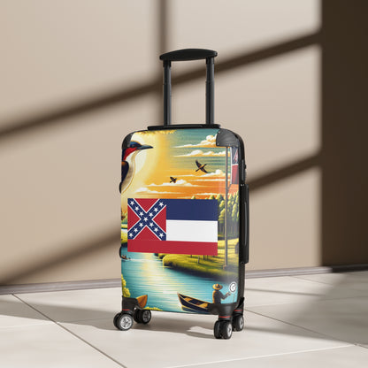 Mississippi USA STATE FLAGS Luggage Bag Rolling Suitcase Travel Accessories