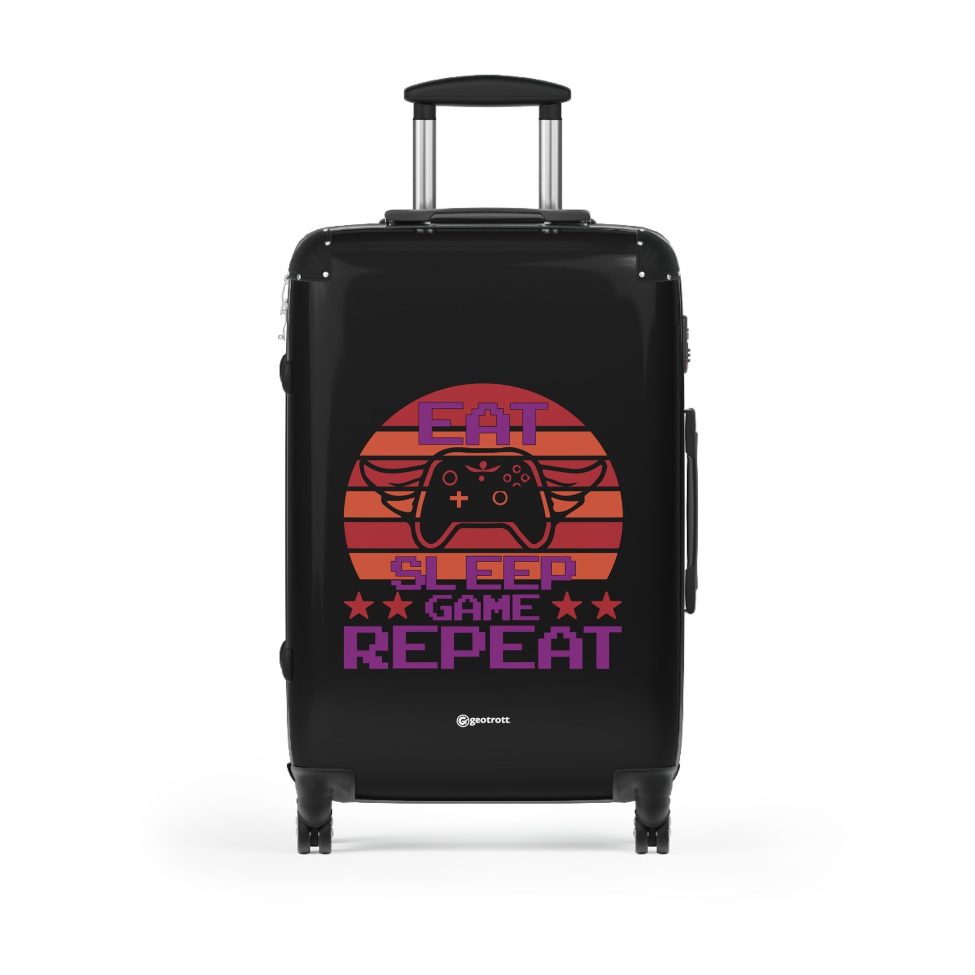 Eat Sleep Game Repeat 4 Gamer Gaming Suitcase-Bags-Geotrott