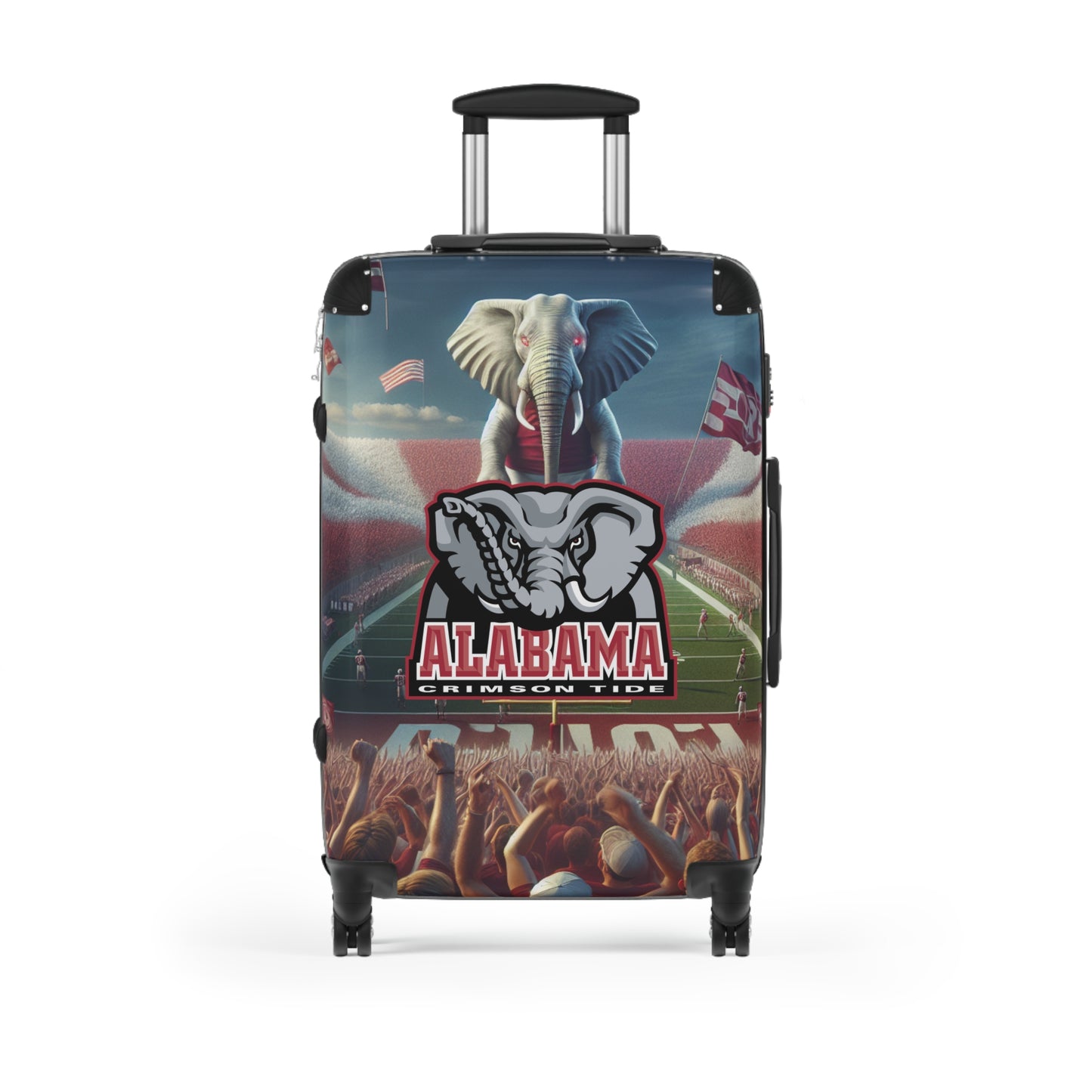 Alabama University Crimson Tide Football Team Luggage Bag Rolling Suitcase Spinner