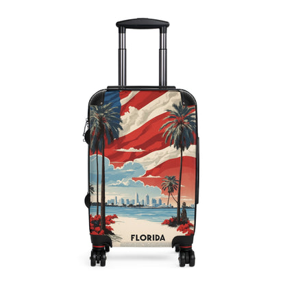 Florida Dreams: Patriotic Sunset Skyline, Vintage Travel Poster Art Vintage Travel Poster