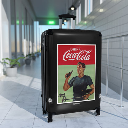 Drink Coca-Cola Handsome Fit Man Vintage Posters Retro Ad Luggage Bag Rolling Suitcase Spinner