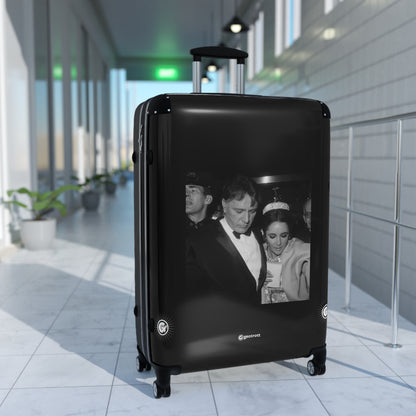 Elizabeth Taylor and Richard Burton En Route to Hotel 20TH CENTURY Photos Luggage Bag Rolling Suitcase Spinner