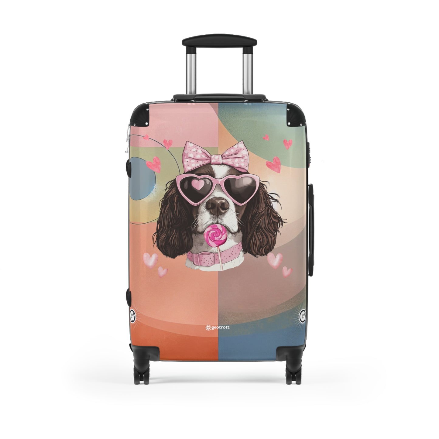 Playful Spaniel Romance Luggage Bag Rolling Suitcase Spinner