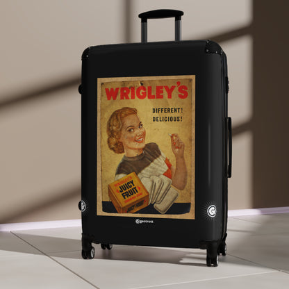 Wrigleys Juicy Fruit Chewing Gum Vintage Posters Retro Ad Luggage Bag Rolling Suitcase Spinner