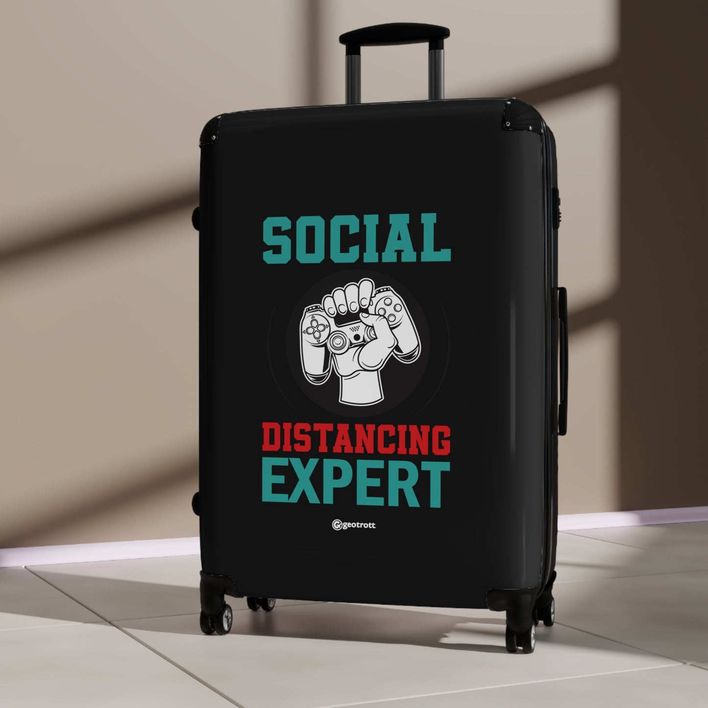 Social Distancing Expert Gamer Gaming Suitcase-Bags-Geotrott