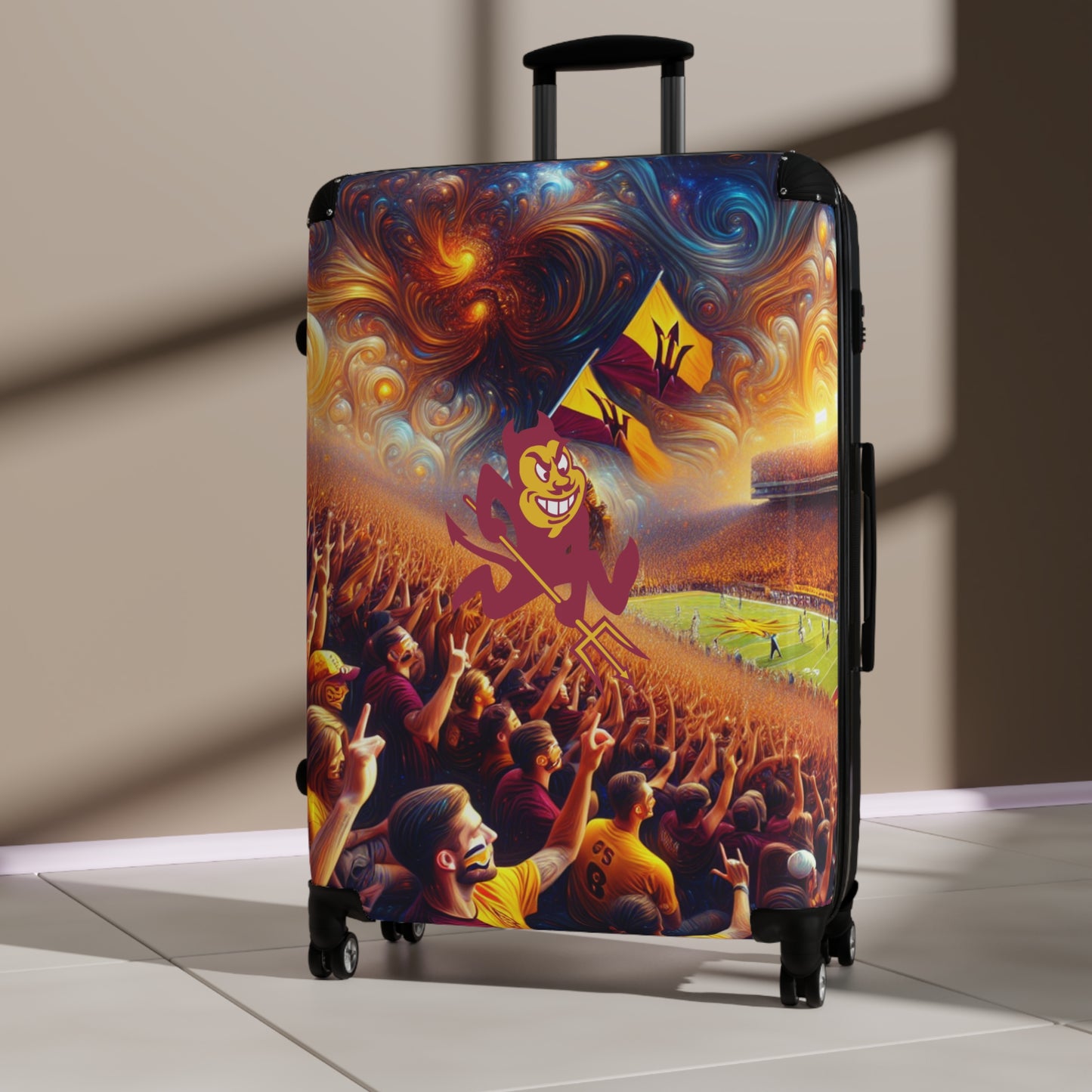 Arizona State Sun Devils American Football Team Luggage Bag Rolling Suitcase Travel Accessories