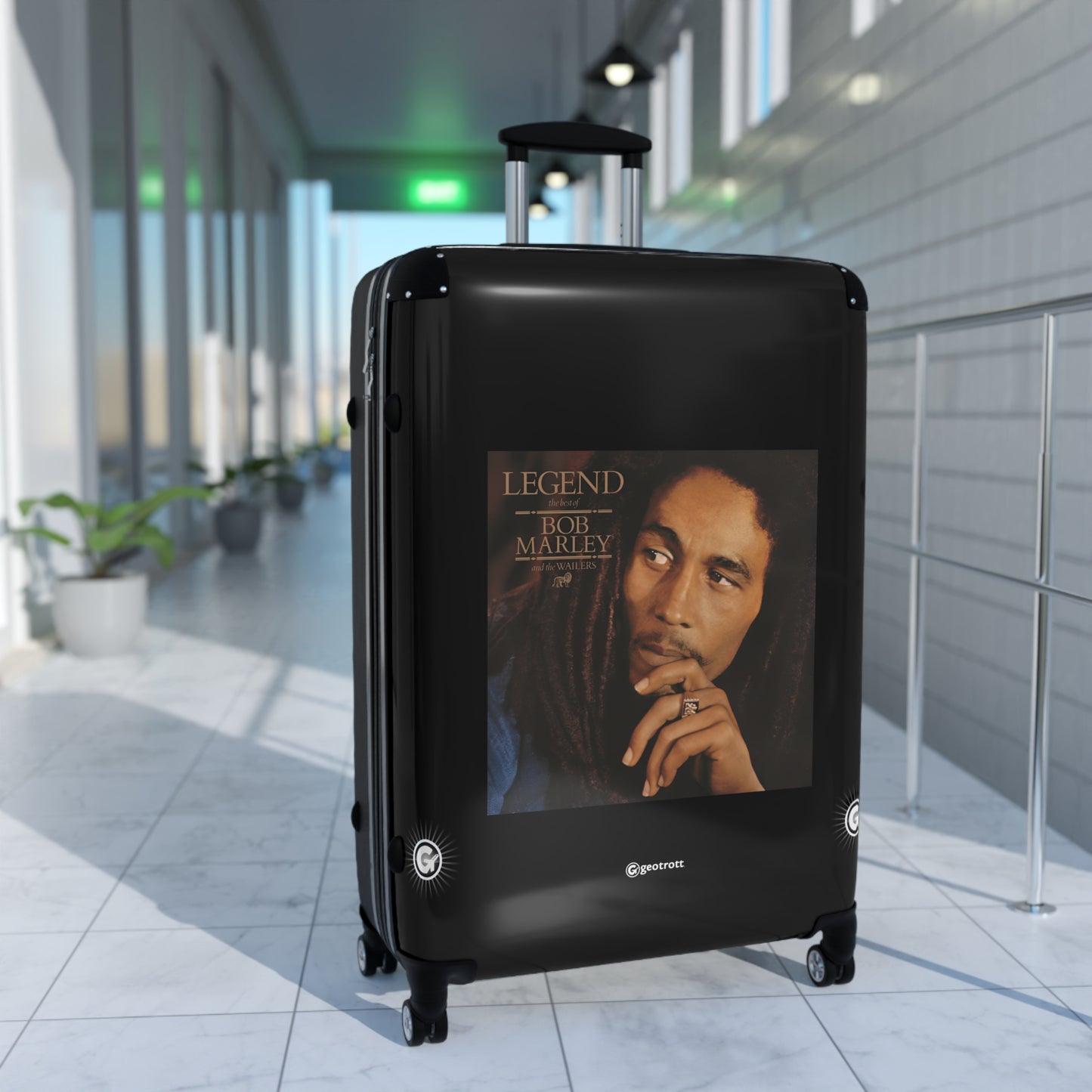 BobMarley Legend Eighties Music Album Luggage Bag Rolling Suitcase Spinner