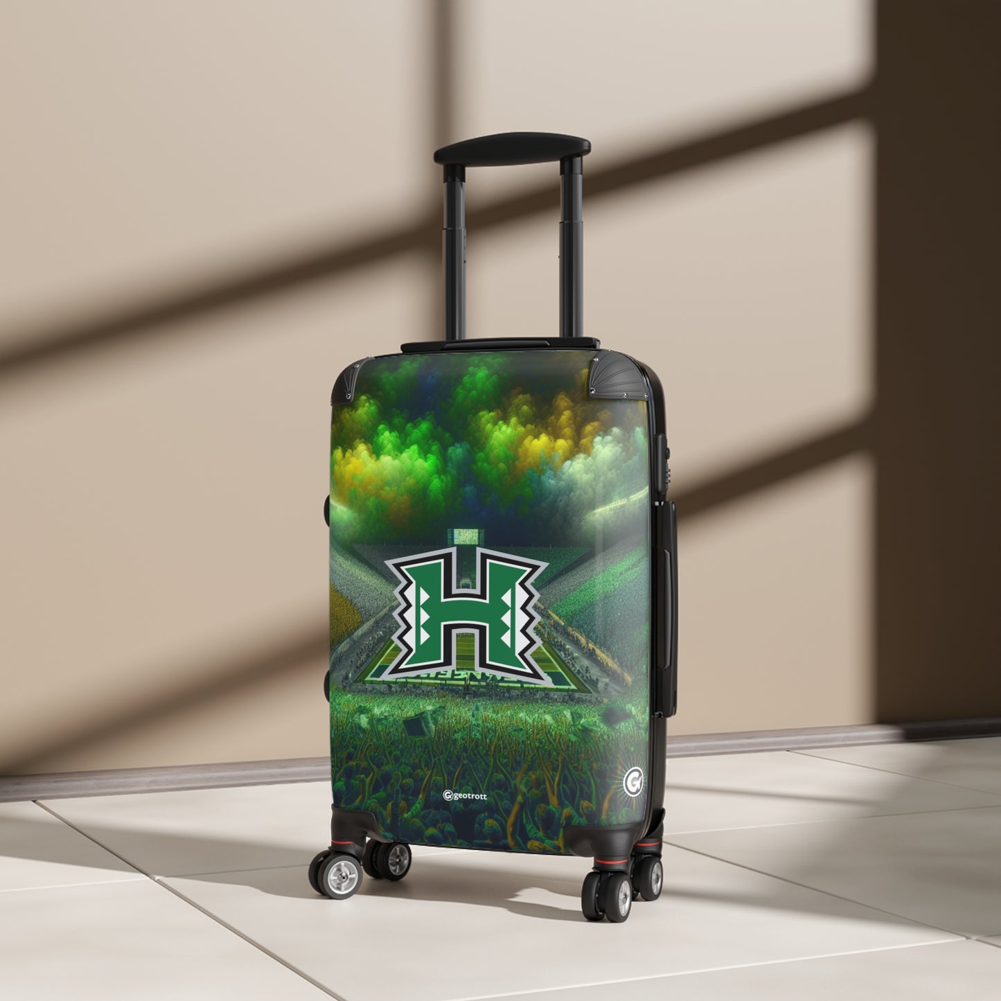 The Hawaii University Mānoa Rainbow Warriors Team Luggage Bag Rolling Suitcase Spinner