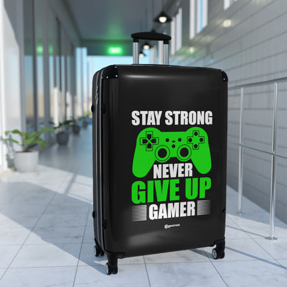 Stay Strong Never Give Up Gamer Gaming Suitcase-Bags-Geotrott