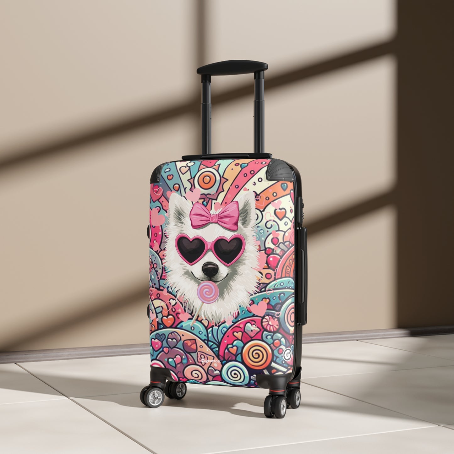 Candy Chihuahua Paws Adventure Luggage Bag Rolling Suitcase Spinner