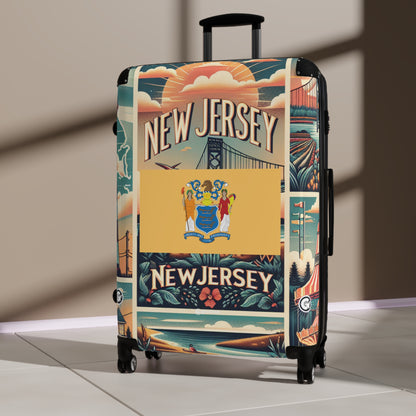 New Jersey USA STATE FLAGS Luggage Bag Rolling Suitcase Travel Accessories