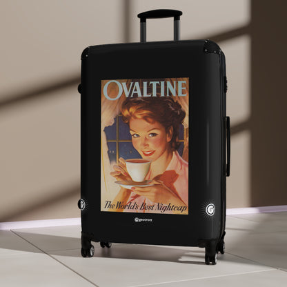 Ovaltine Cocoa The Worlds Best Nightcap Vintage Posters Retro Ad Luggage Bag Rolling Suitcase Spinner