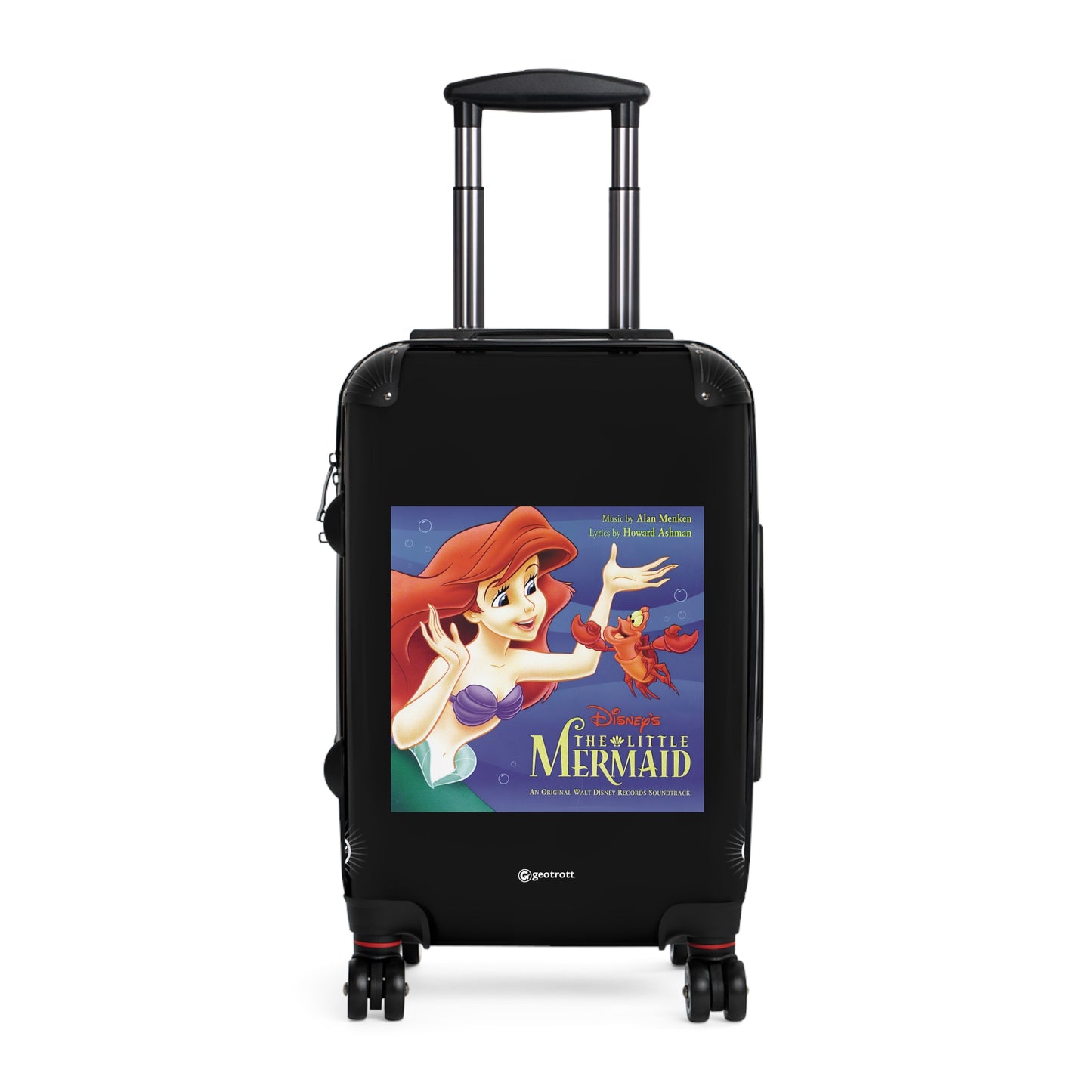 The Little Mermaid Soundtrack Eighties Music Album Luggage Bag Rolling Suitcase Spinner