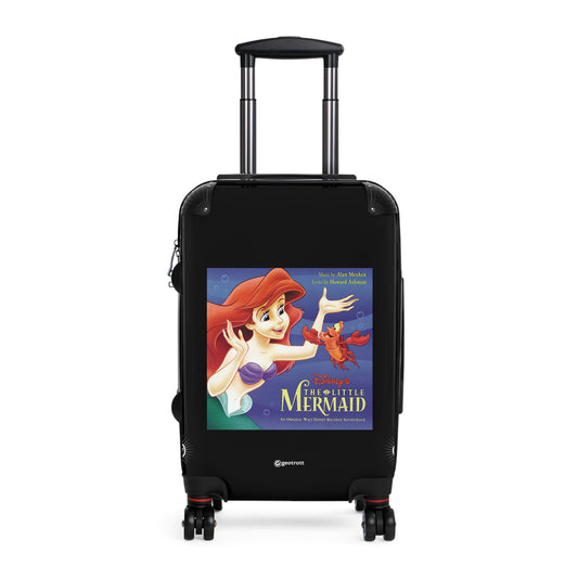 The Little Mermaid Soundtrack Eighties Music Album Luggage Bag Rolling Suitcase Spinner