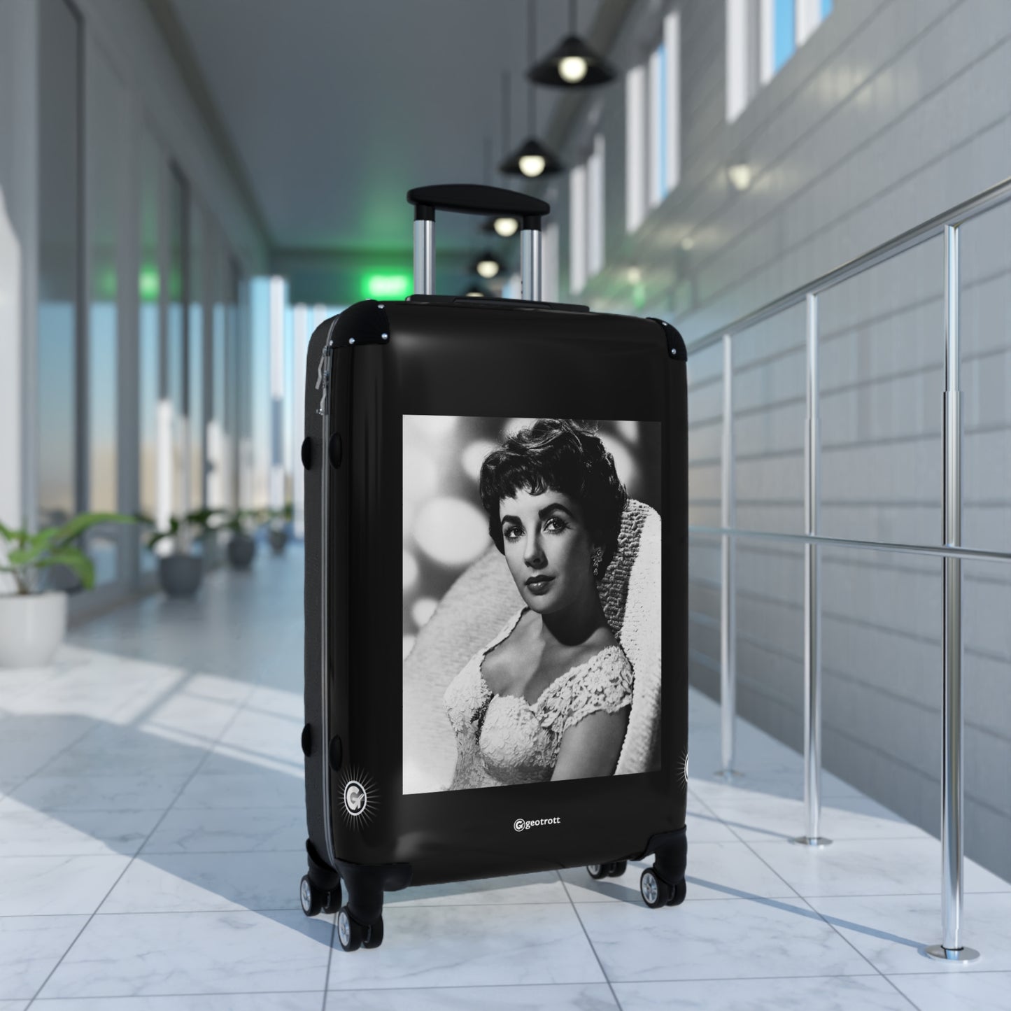 Dame Elizabeth Rosemond Taylor British and American Actress 20TH CENTURY Photos Luggage Bag Rolling Suitcase Spinner