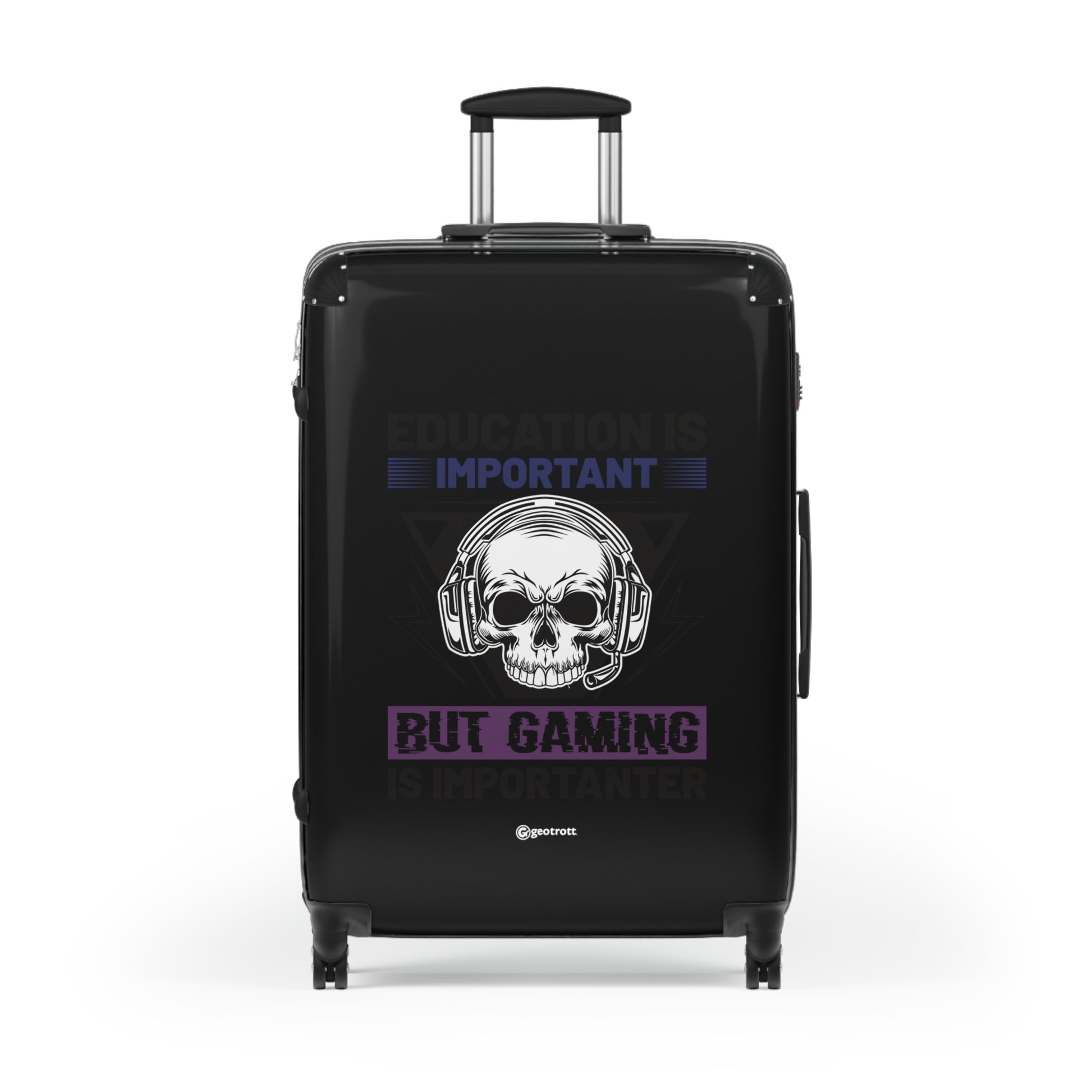 Education is Important but Gaming is Importanter Gamer Gaming Suitcase-Bags-Geotrott