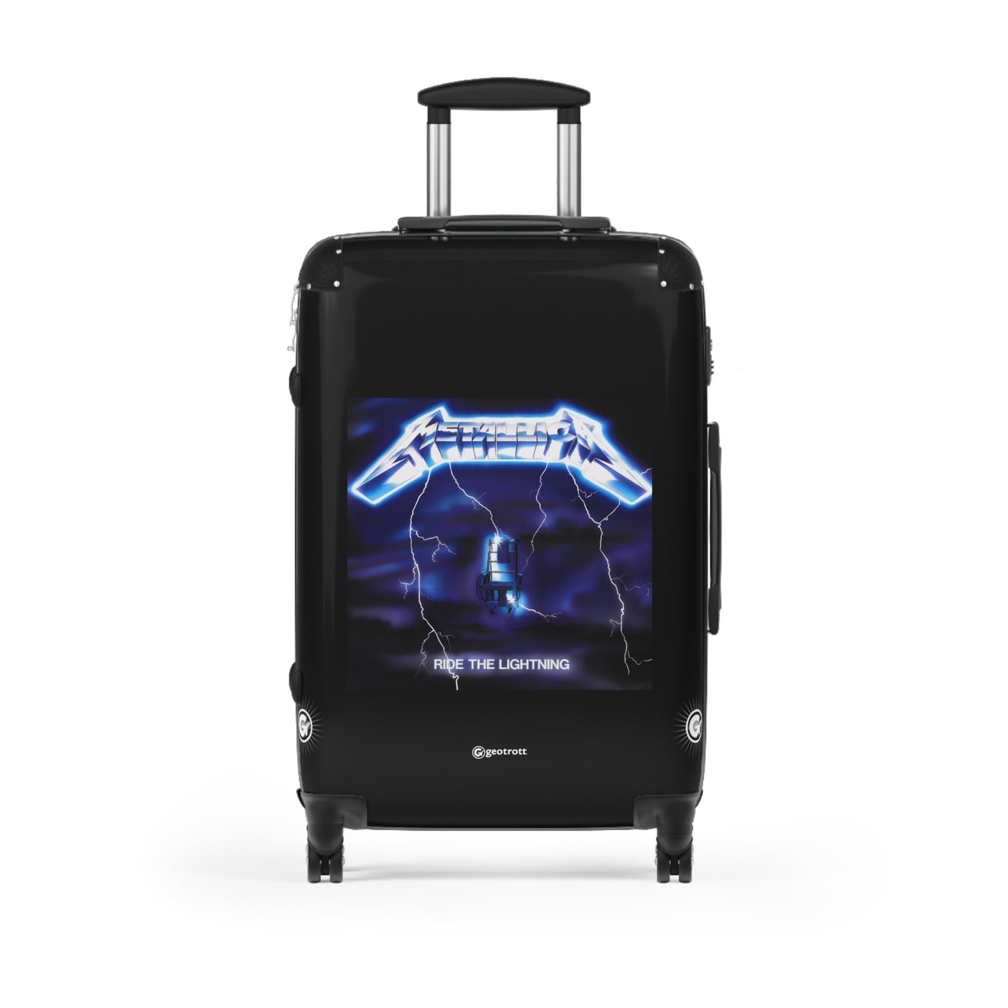 Metallica Ride the Lightning Eighties Music Album Luggage Bag Rolling Suitcase Spinner