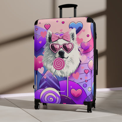 Puppy Love Delight Luggage Bag Rolling Suitcase Spinner