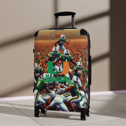 University of Miami Hurricanes College Football Team Bag Rolling Suitcase Travel Accessories