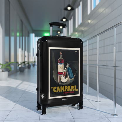 Laperitivo Campari Vintage Posters Retro Ad Luggage Bag Rolling Suitcase Spinner